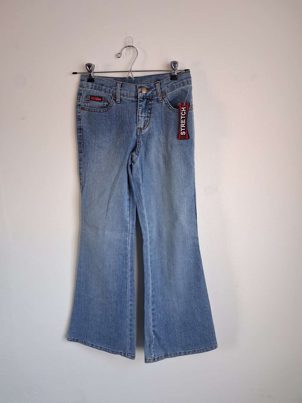 Gio California Stretch Light Blue Flare Jeans for Girls 8